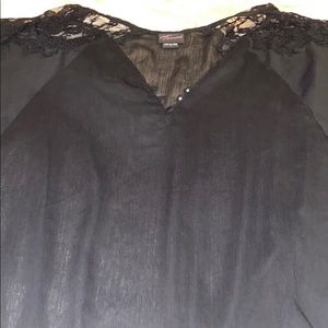 Torrid blouse lace and sheer top size 2